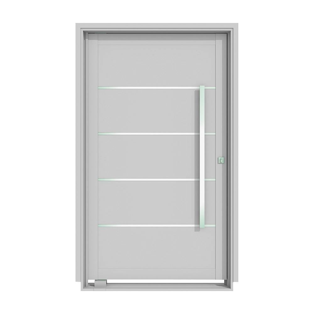Porta Pivotante De Alumínio Branco Termoacustica Esquerda - 220x100