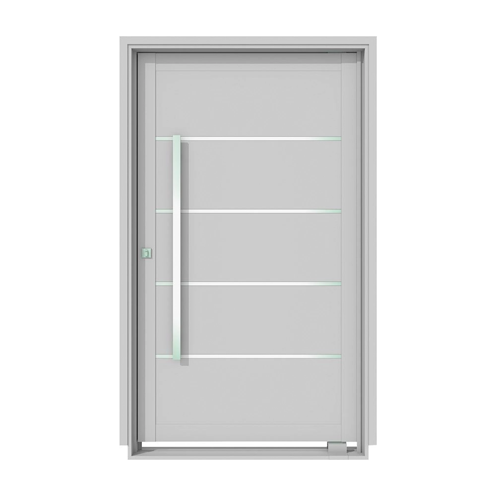 Porta Pivotante De Alumínio  Branco Termoacustica Direita - 220x100