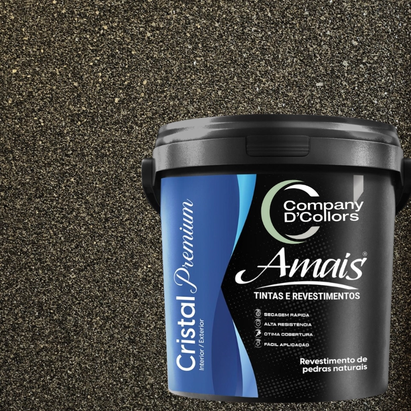 Revestimento Textura Pedras Naturais - Hematita 23kg Cristal Amais