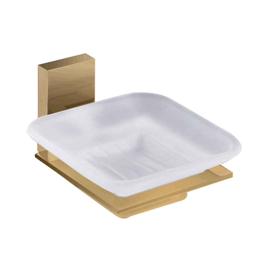 Saboneteira Com Vidro Dax Havel Rose Gold Dax-2011-hv-rg