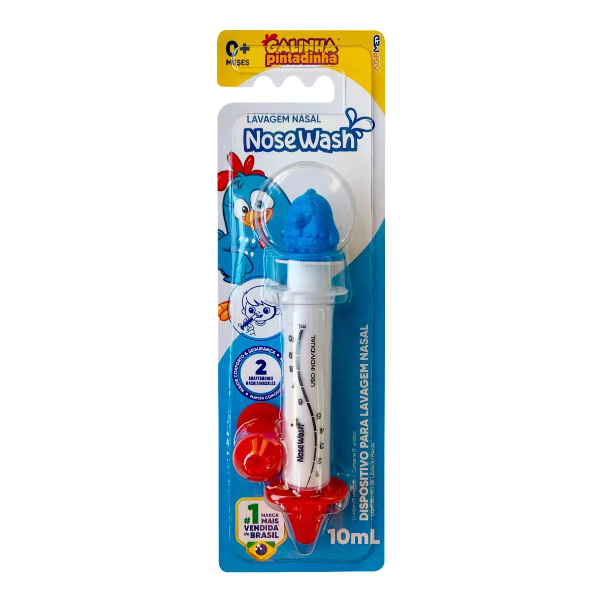 Dispositivo para Lavagem Nasal Nosewash Galinha Pintadinha 10ml 1 Unidade