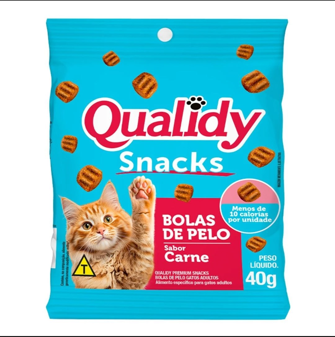 Qualidy Petisco Gatos Bola De Pelo 40g