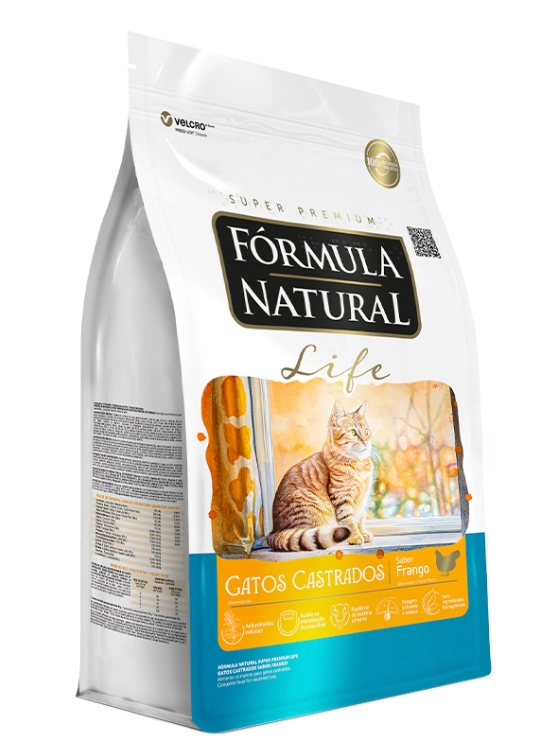 Formula Natural Life Gato Castrado Frango 10,1kg