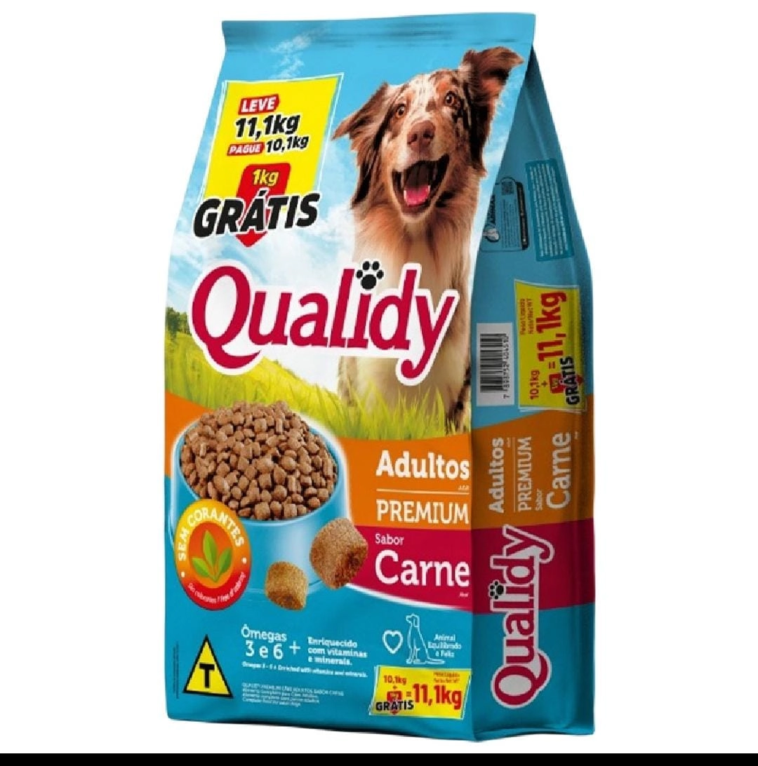 Racao Qualidy Dog Premium 11,1kg Carne Promocional