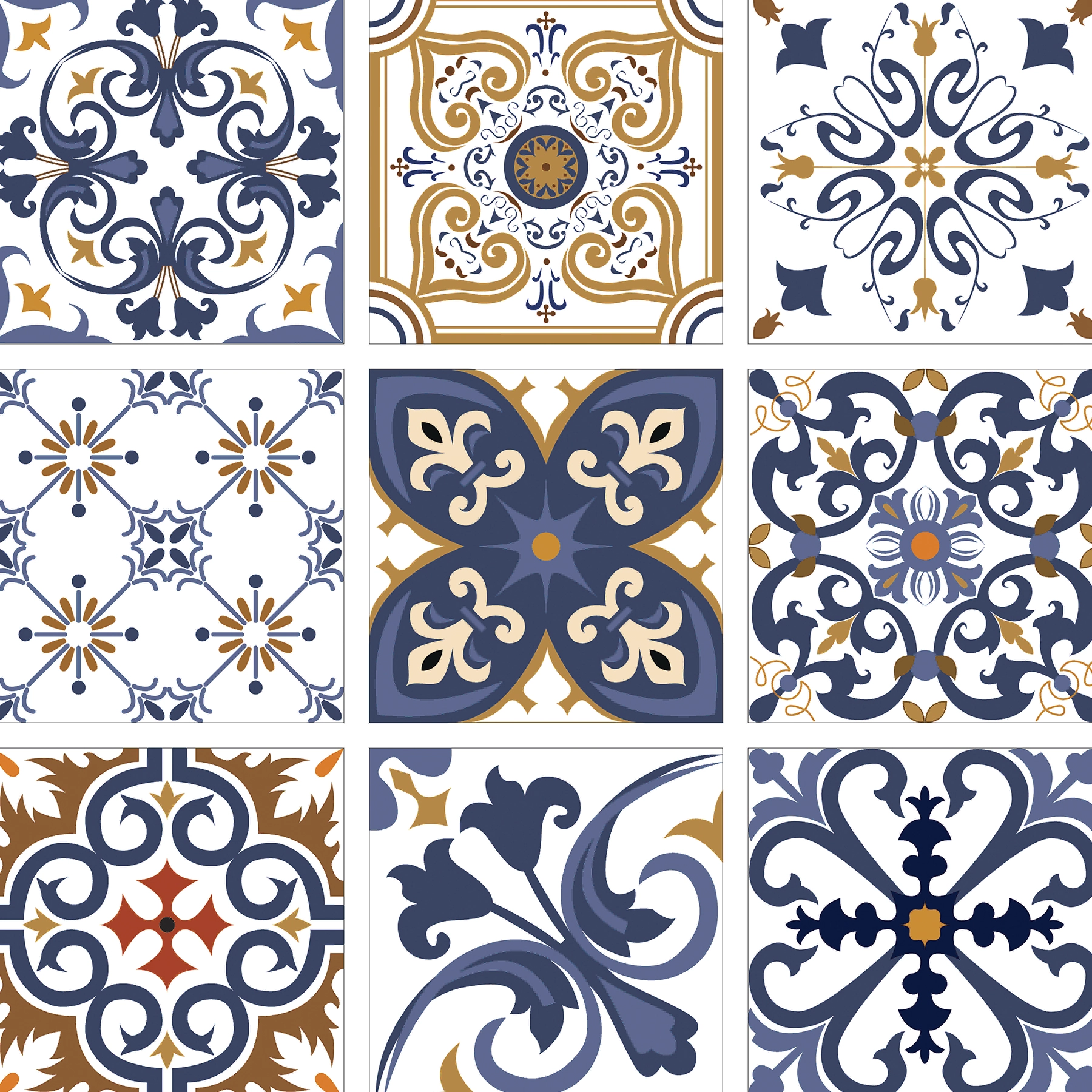 Revestimento Decorativo Português 15,4x15,4cm Coimbra Imper Sofistiq