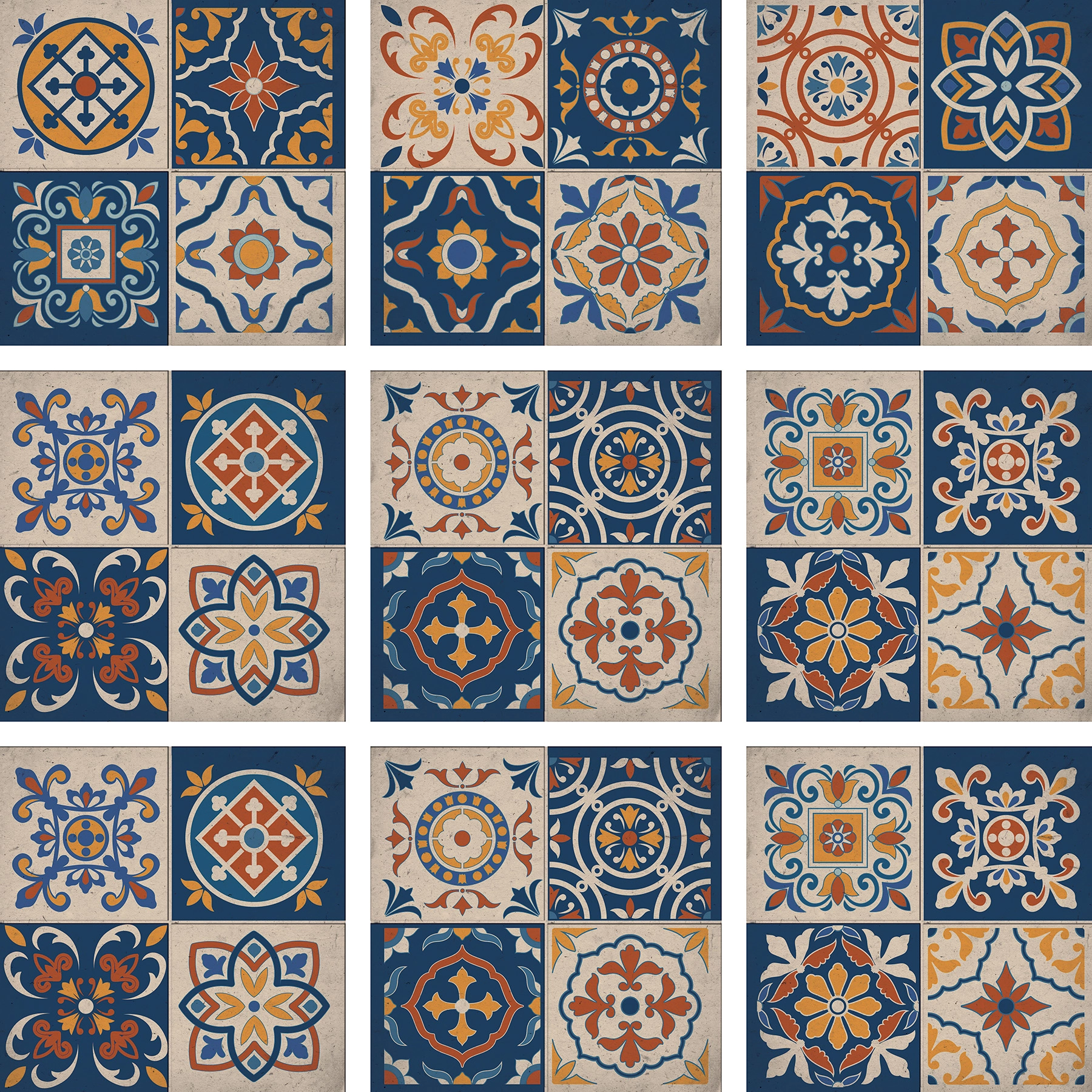 Revestimento Decorativo Português 15,4x15,4cm Evora Imper Caixa com 9 Unidades Sofistiq