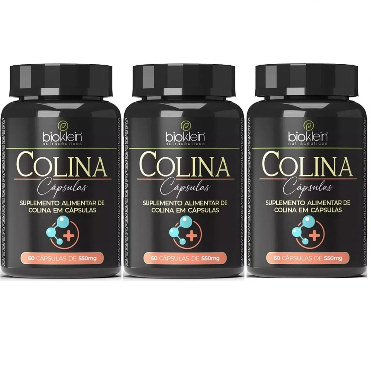 KIT 2 COLINA (Vitamina B8) 550mg 60 Caps Bioklein