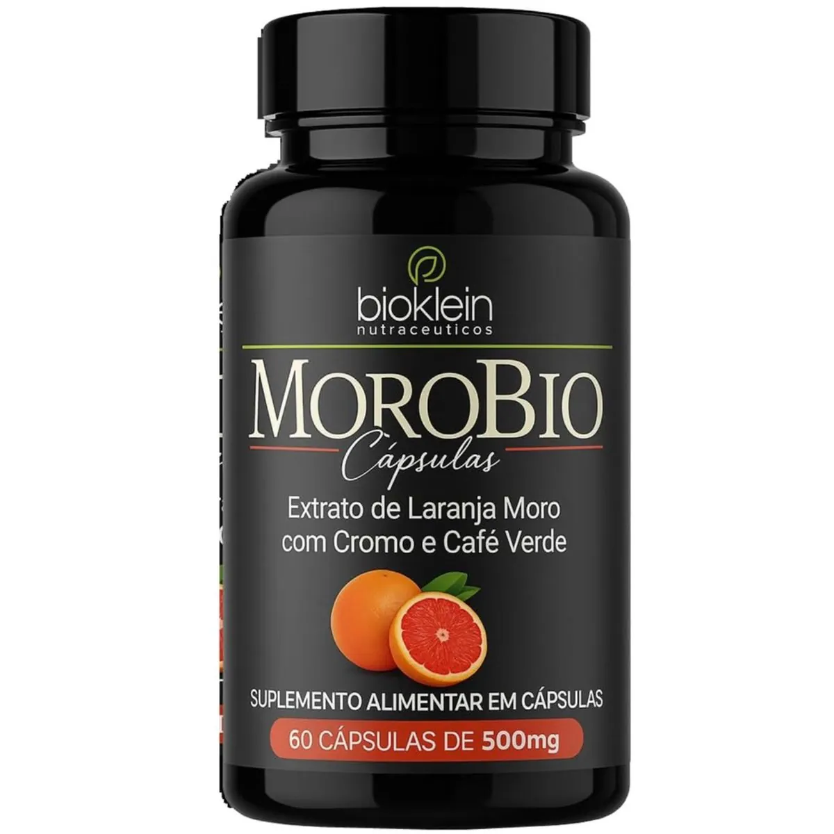 KIT 2 MOROBIO 500MG 60 CÁPSULAS EXTRATO DE LARANJA MORO COM CROMO E CAFÉ VERDE, BIOKLEIN