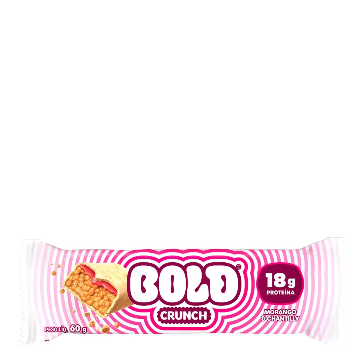 Barrinha Morango Chantilly Crunch 60g Bold Snacks