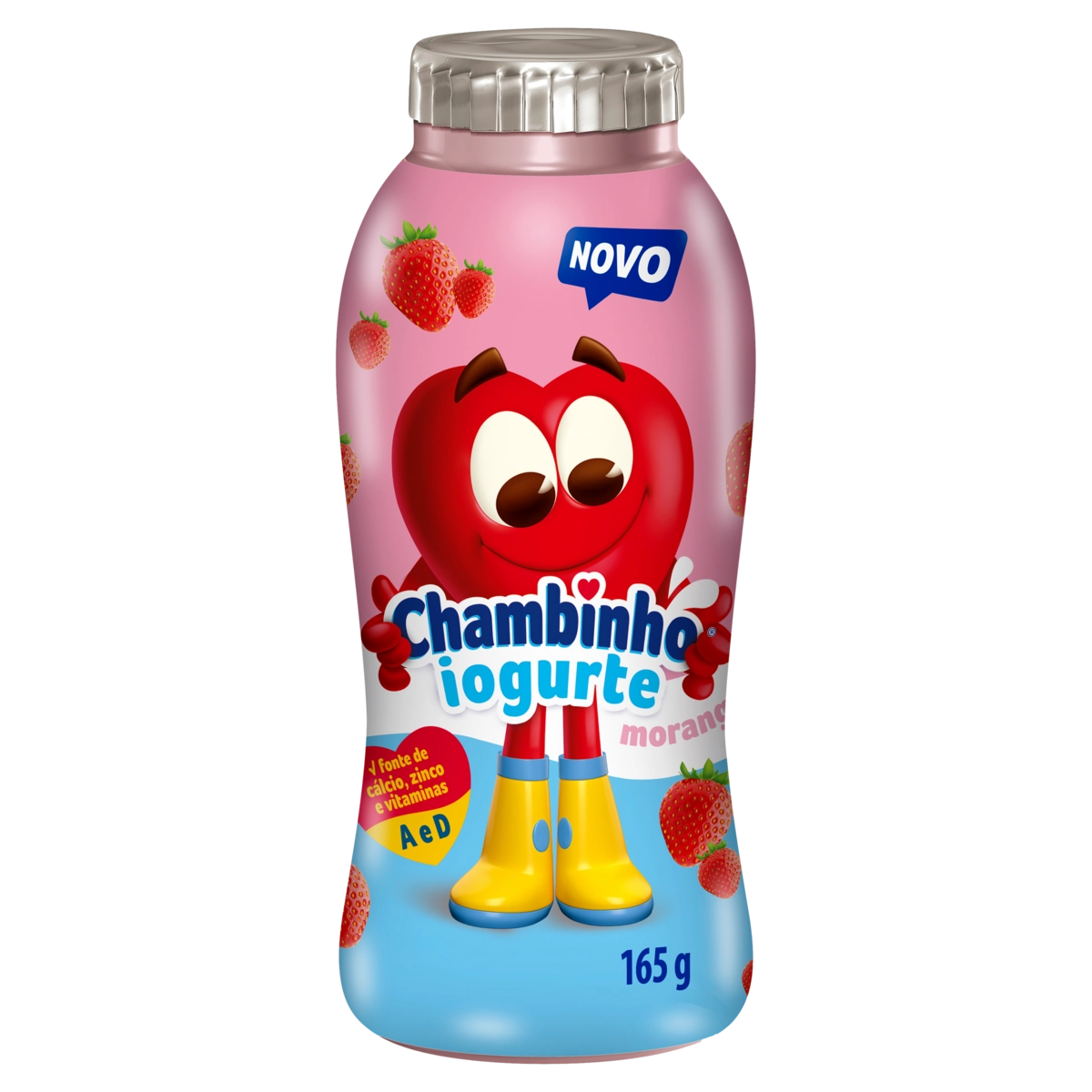 Iogurte Parcialmente Desnatado Morango Chambinho Frasco 165g