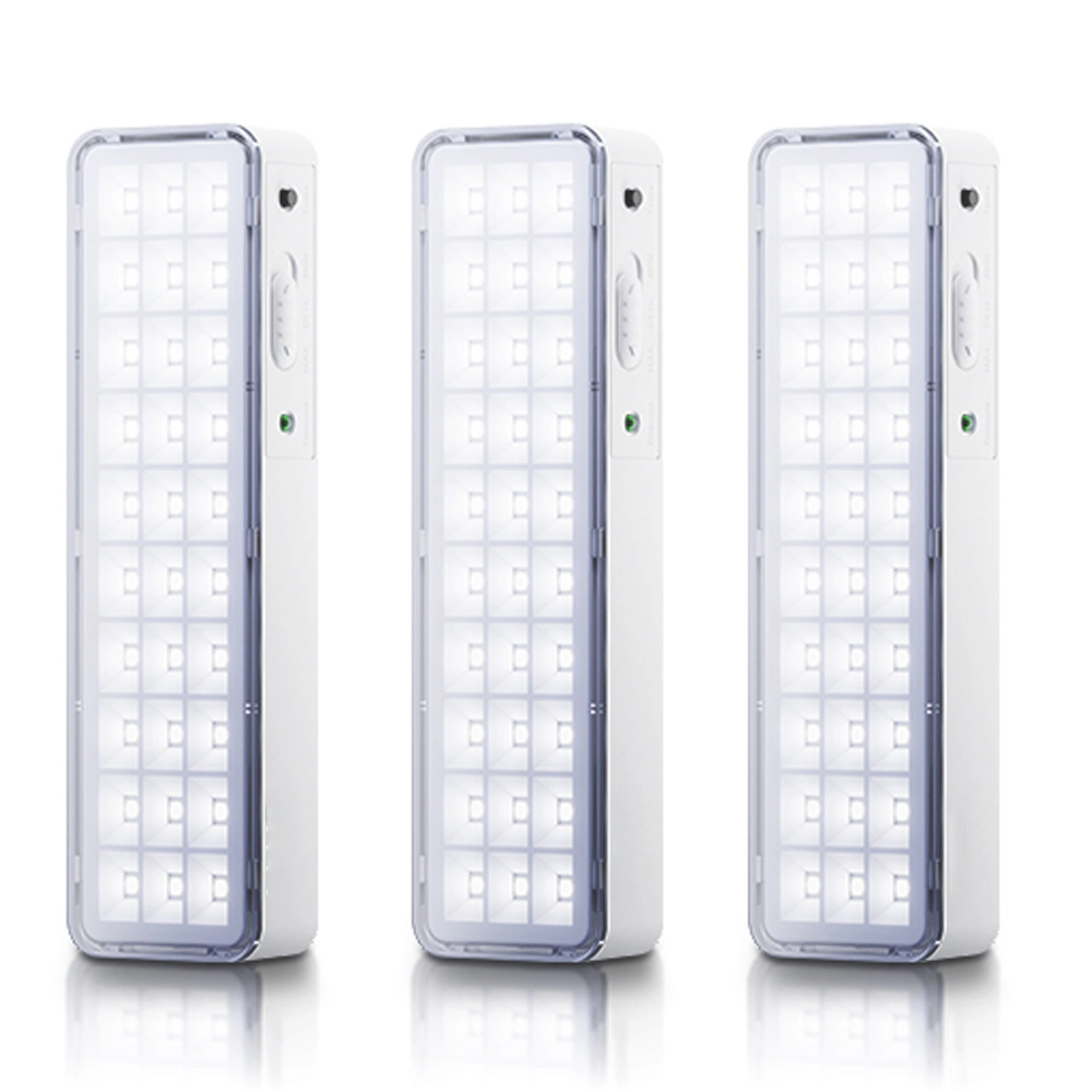 Kit 03 Luminárias De Emergência Led Intelbrás Autônoma Lea 31 Com 30 Leds Branco Bivolt