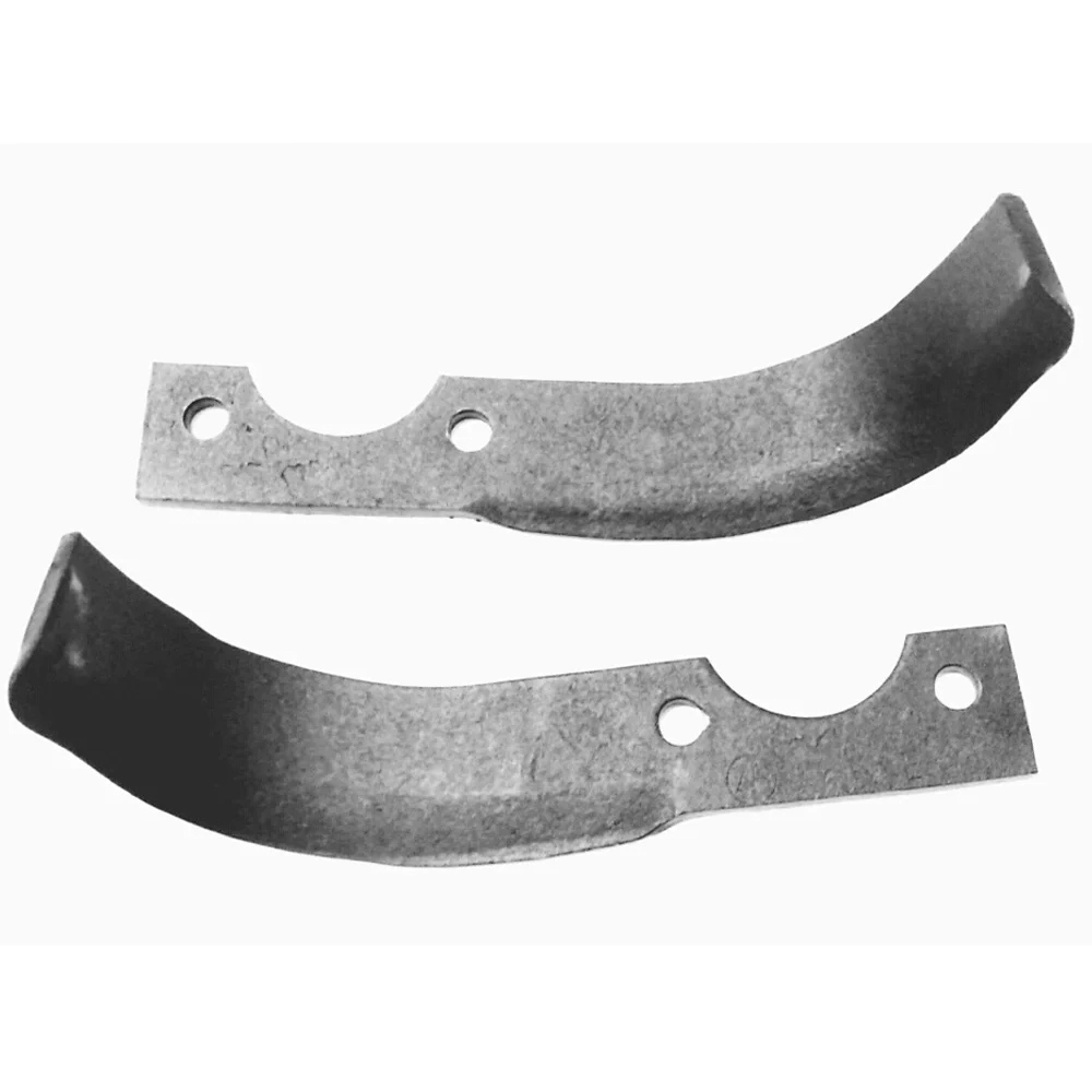 Kit 02 Lâminas Enxada Rotativa Tratorito Branco B4t 6,5cv / Bd 5cv Lado Esquerdo E Direito Branco