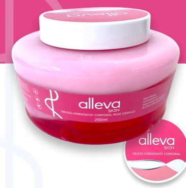 Geleia Hidratante Corporal Rose Essence Alleva