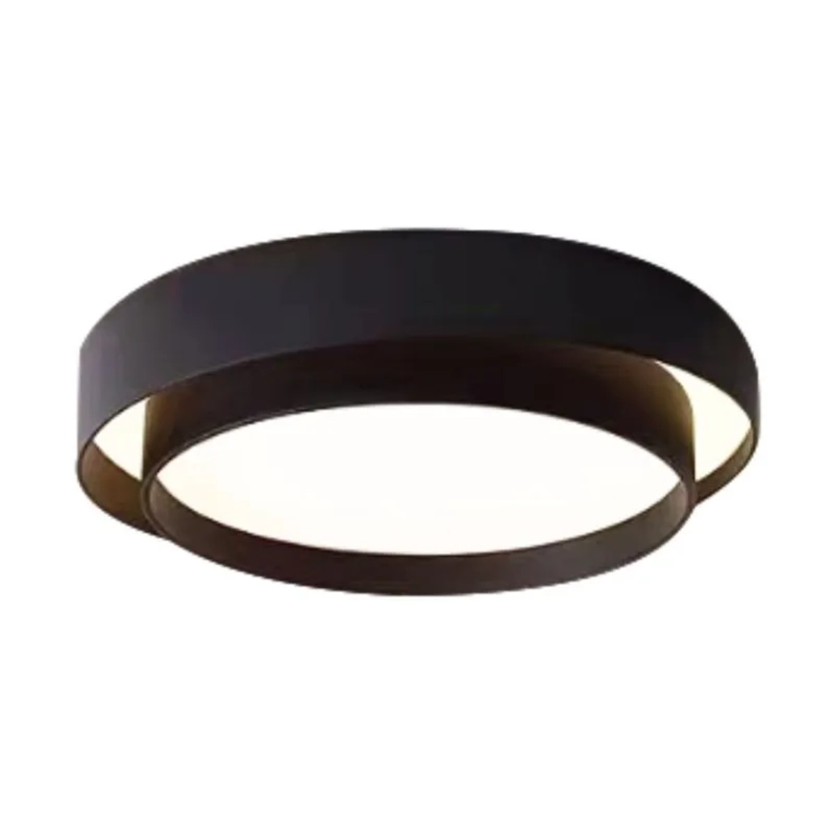 Plafon Vogue Led Sobrepor Moderno Três Cores Em 1 40x40 34w Bivolt Preto 110v/220v - Bivolt