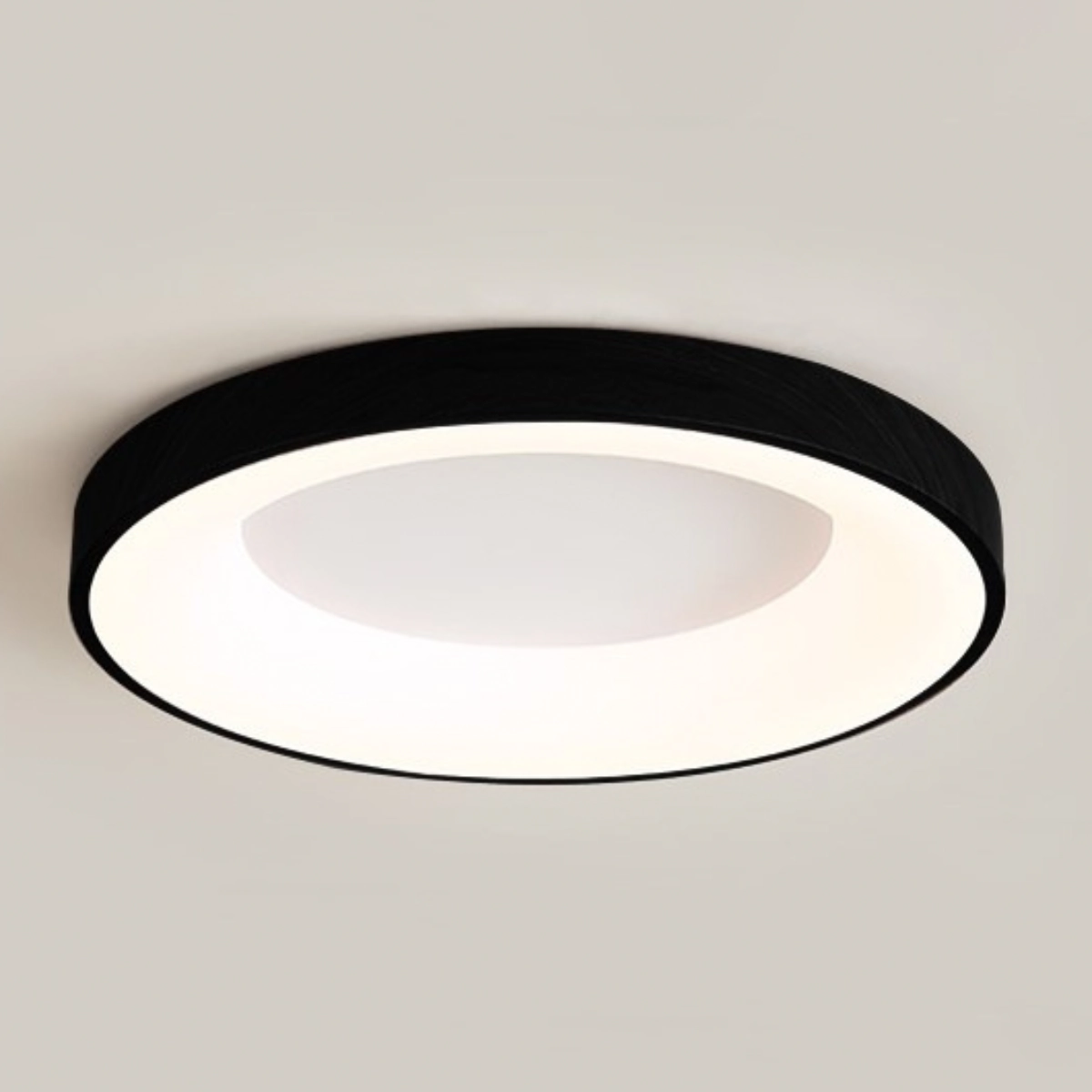 Plafon De Sobrepor Eclipse Led Integrado Luz Amarela Neutra Branca 40cm 34w Bivolt Preto 110v/220v - Bivolt