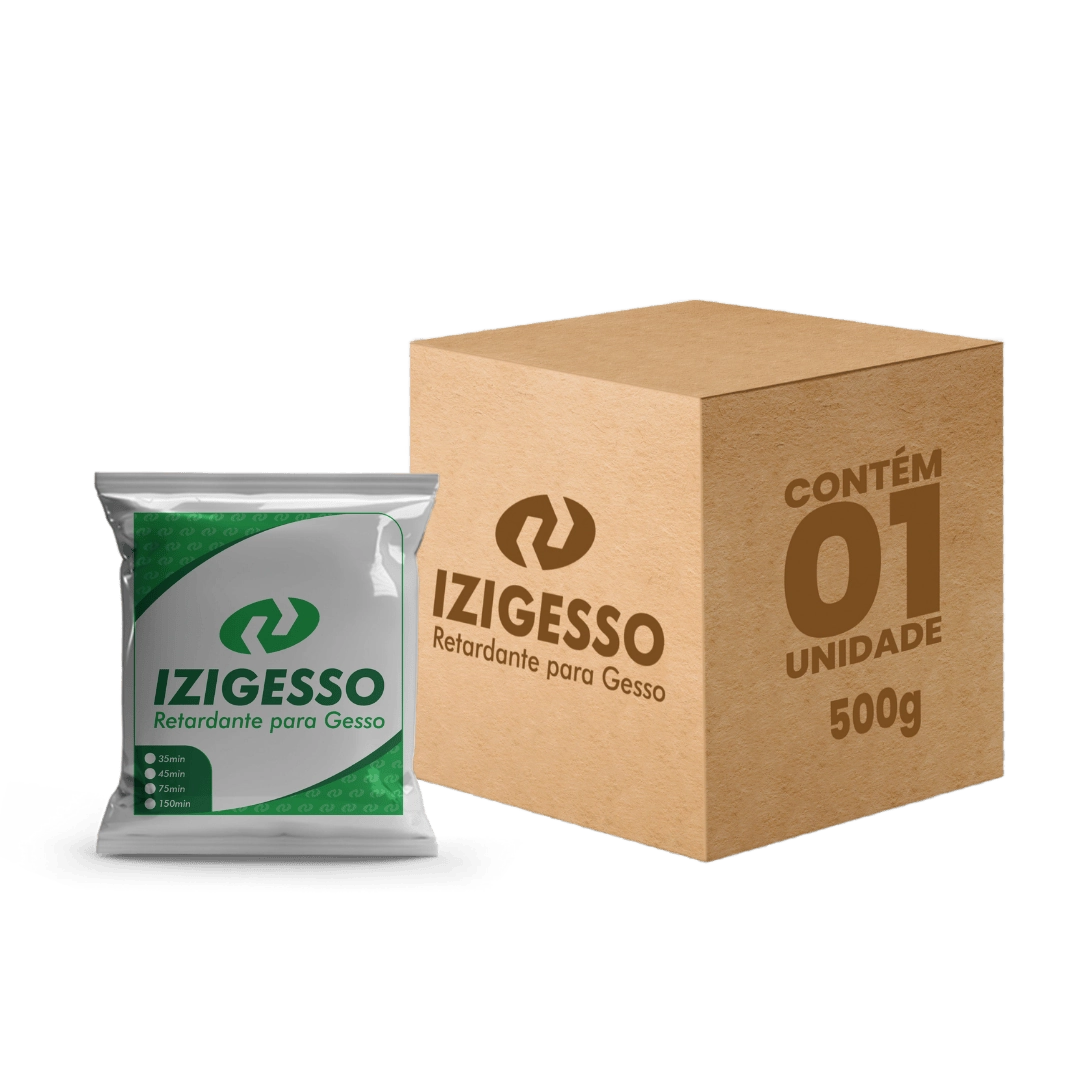 Izigesso - Retardante Para Gesso - Pacote De 500 Gramas