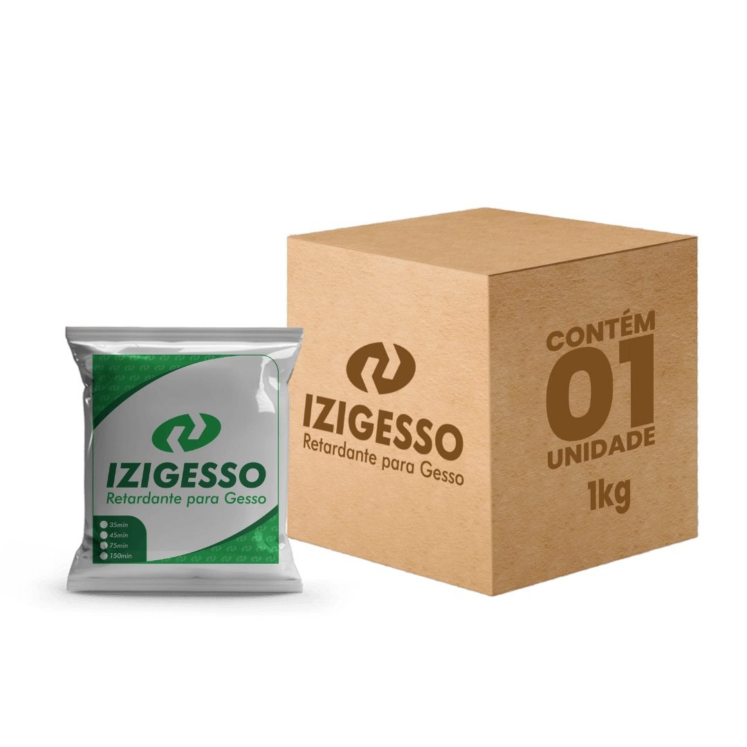 Izigesso - Retardante Para Gesso - Pacote De 1 Quilograma