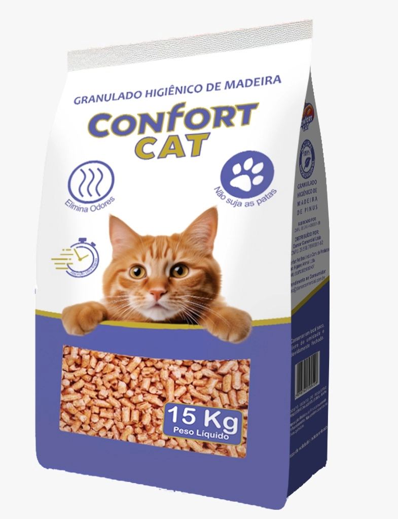 Confort Cat Granulado De Madeira 15kg