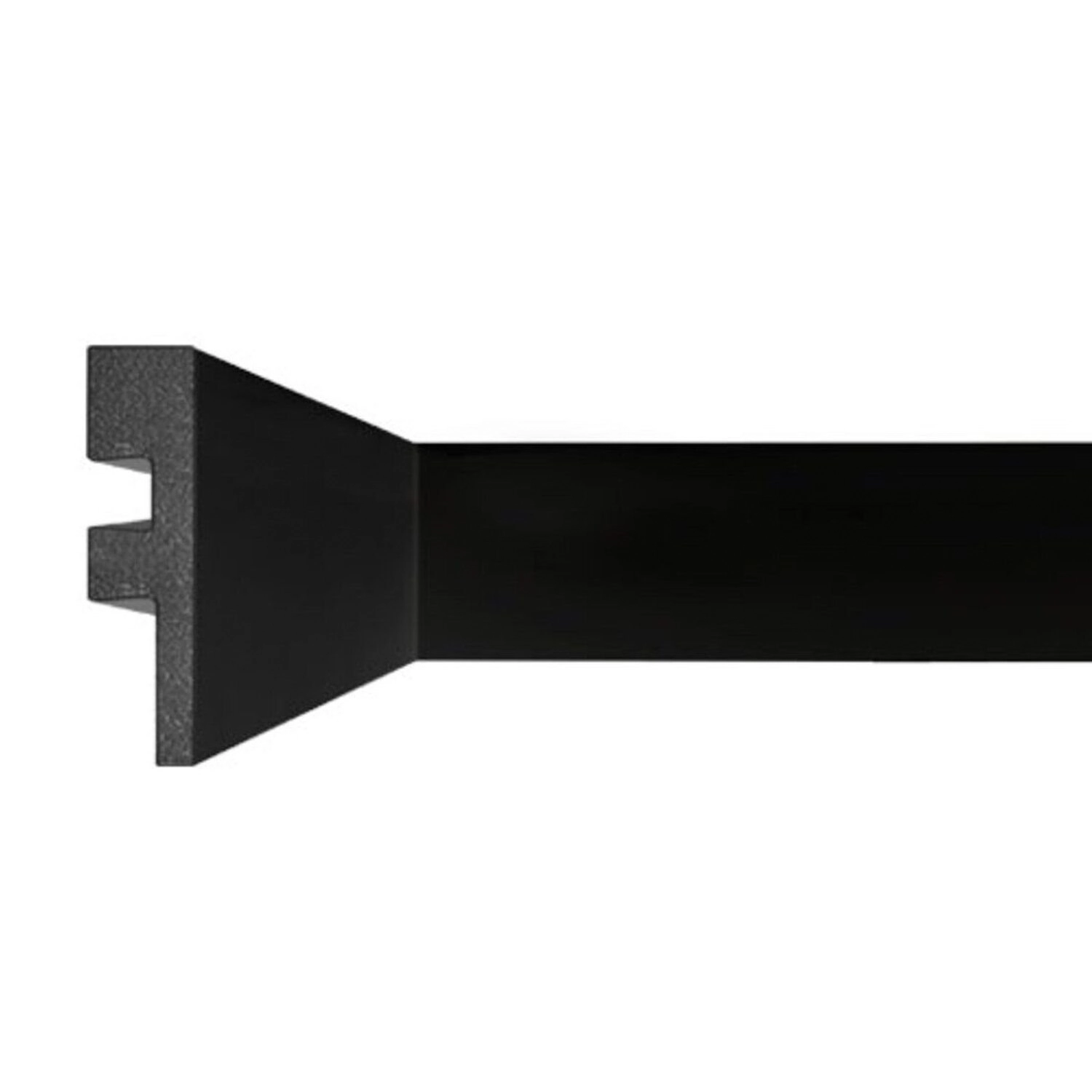 Rodapé Liso 3cm Em Poliestireno Floort Preto