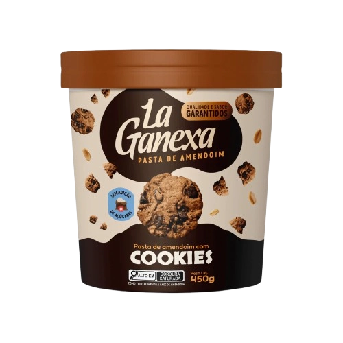 Pasta De Amendoim La Ganexa 450gr Cookies S/ Acucar