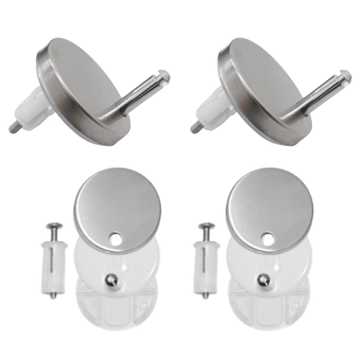 Parafuso Para Fixação Assento Sanitário Kit Estilo Prateado Docol Next