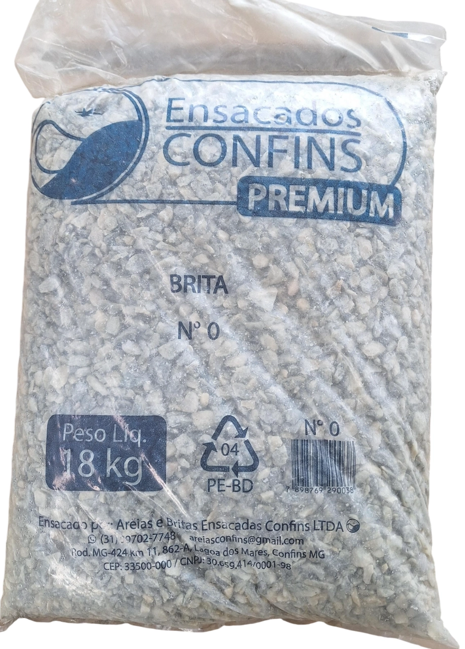 Pedra Britada 0 Saco de 18kg Ensacados Confins