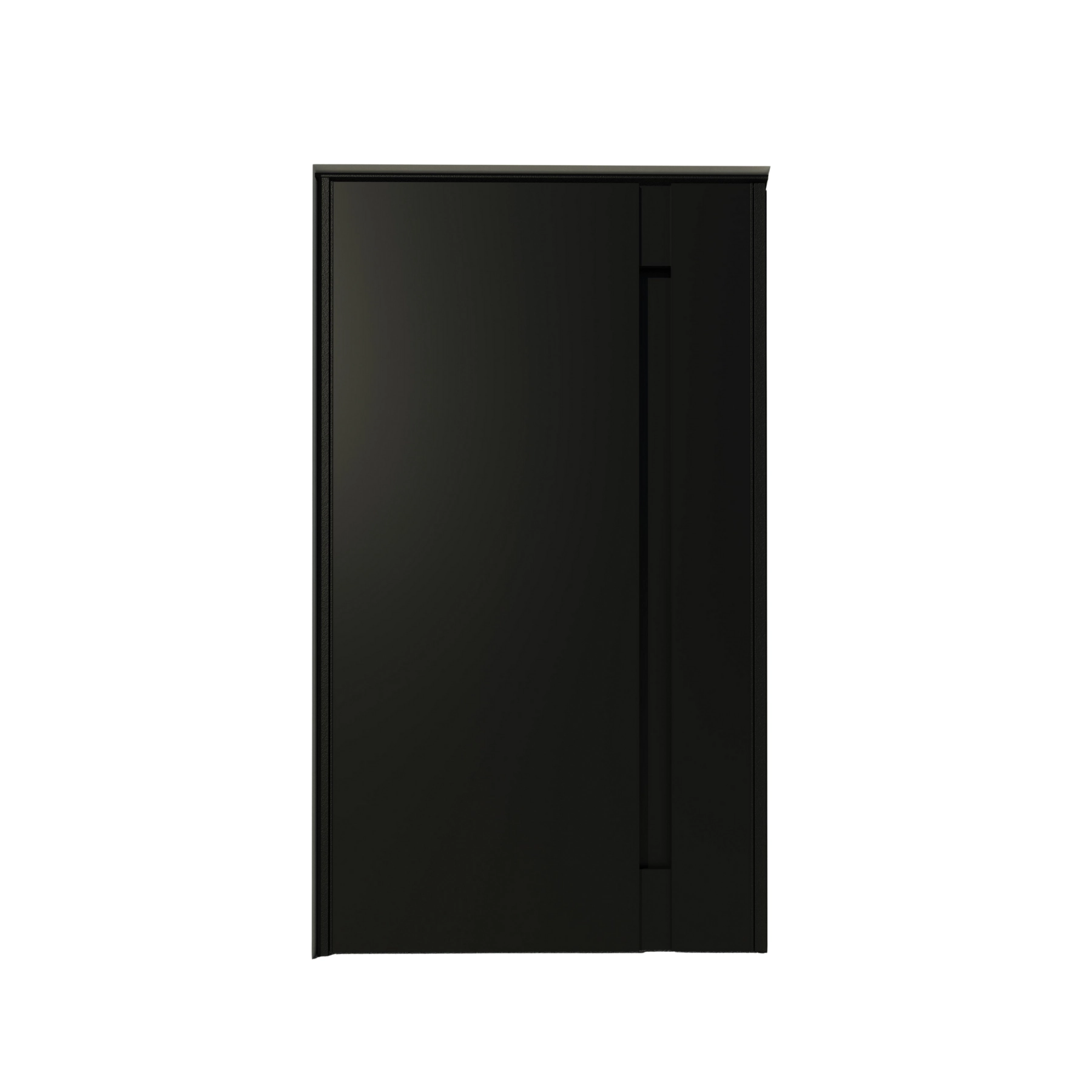 Kit Porta Alumínio ACM Pivotante Direito|Esquerdo Preto 210x140cm com Batente Maison Dom Portas com Fechadura Elétrica
