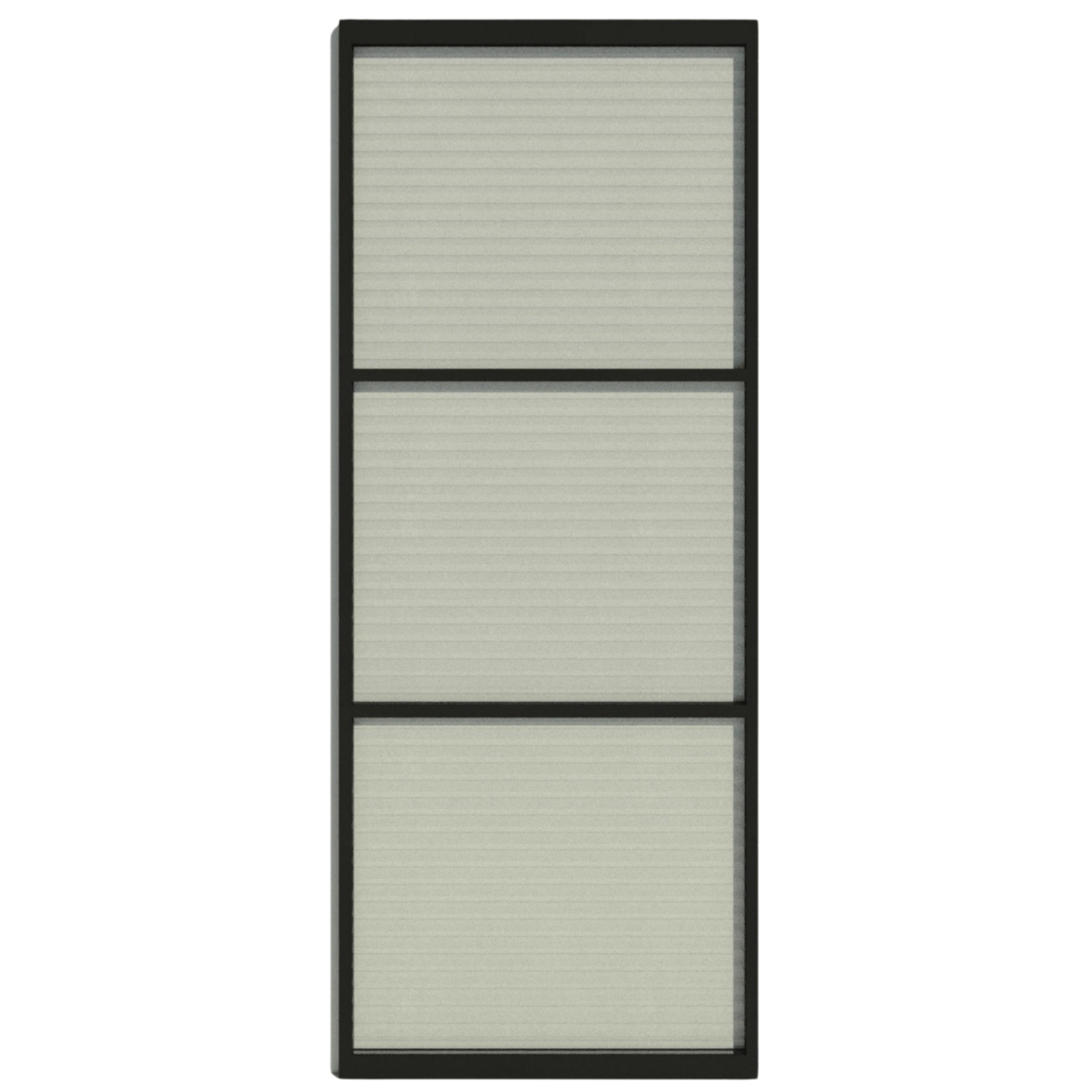 Folha de Porta em Alumínio de Correr Preto com Vidro Canelado 218x85cm Dom Portas