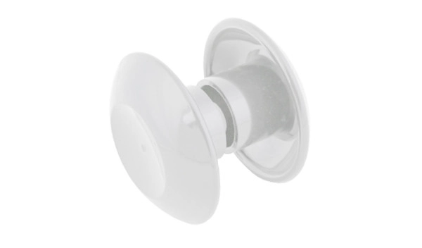 Puxador Duplo 80 Mm Para Porta De Vidro - Branco