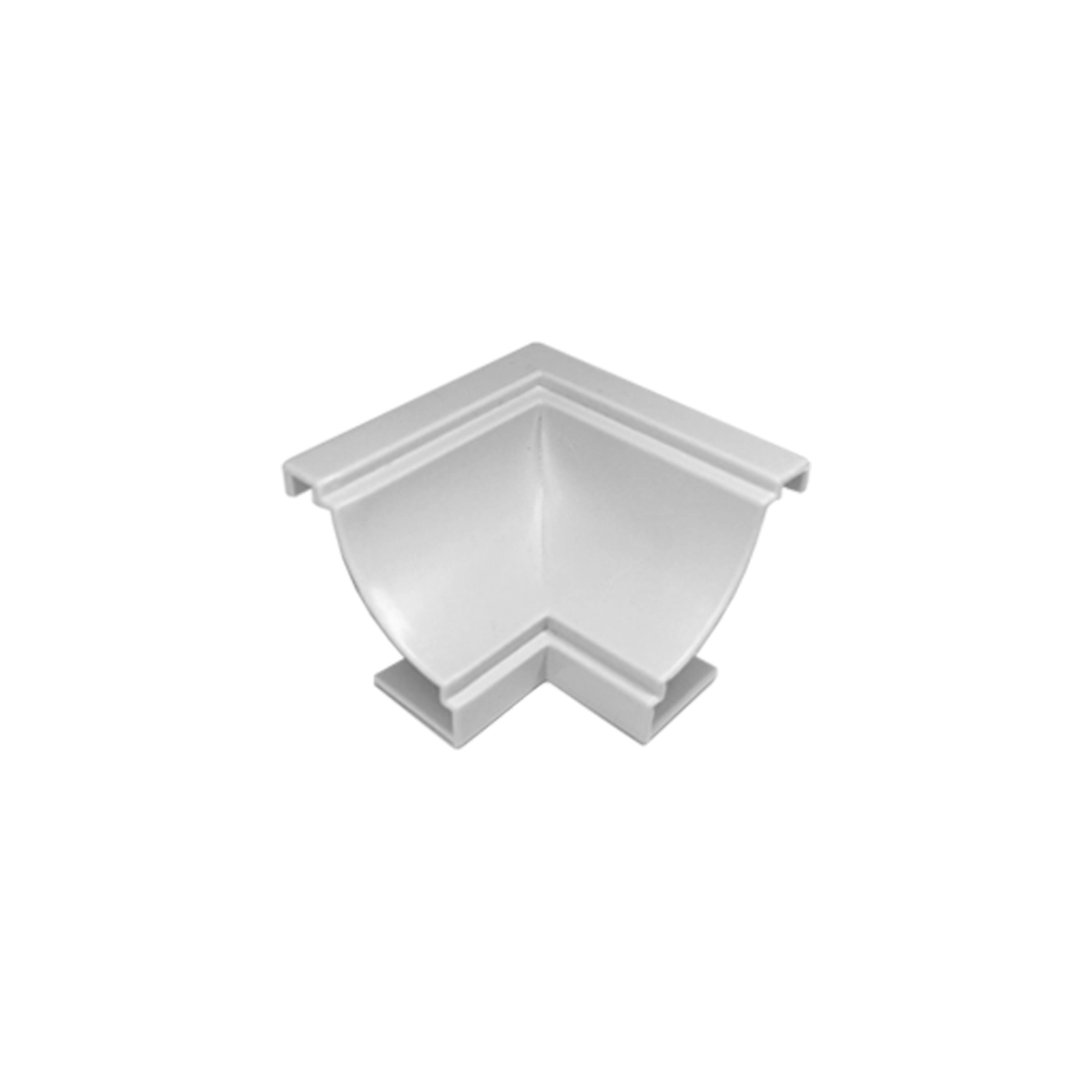 Canto Interno Para Acabamento De Moldura Em Forro Pvc, Cor Branco Neve - Kit C/ 10 Unid.
