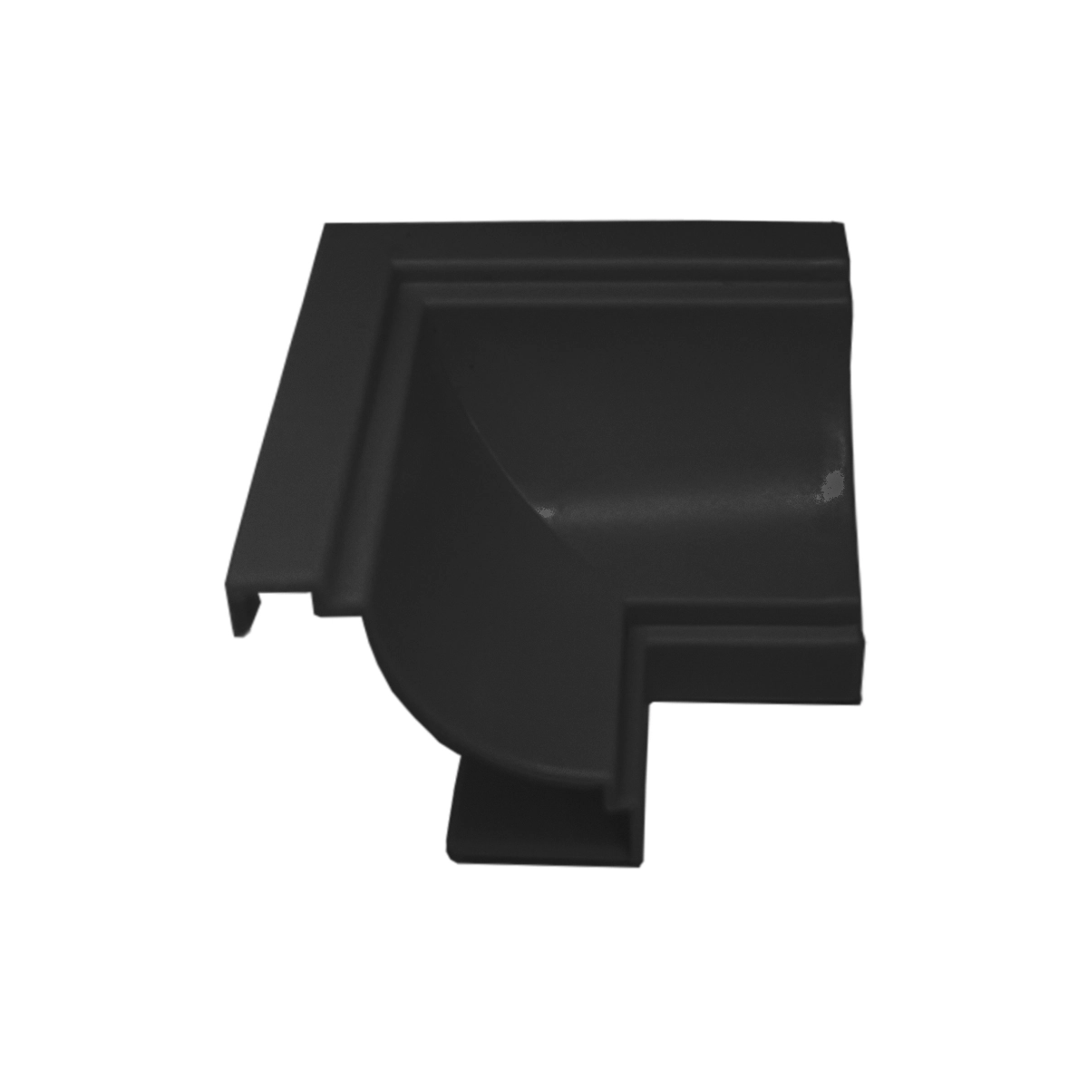 Canto Interno Para Acabamento De Moldura Em Forro Pvc, Cor Preto - Kit C/ 10 Unid.