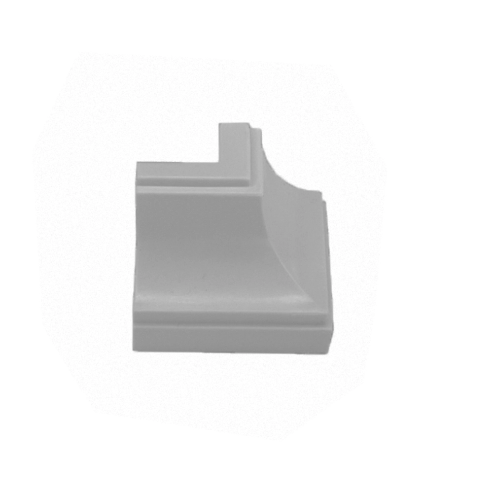 Canto Externo Para Acabamento De Moldura Em Forro Pvc, Cor Cinza - Kit C/ 10 Unid.