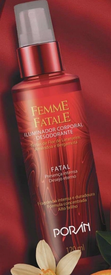 Iluminador Corporal Femme Fatale Fatal 120ml Poran