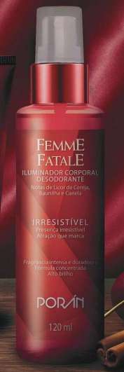 Iluminador Corporal Femme Fatale Irresistivel 120ml Poran