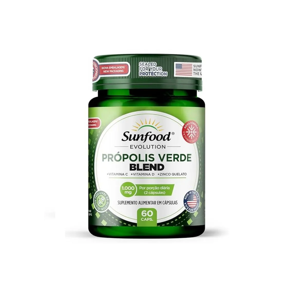 PROPOLIS VERDE BLEND 1000MG 60 CAPS SUNFOOD EVOLUTION