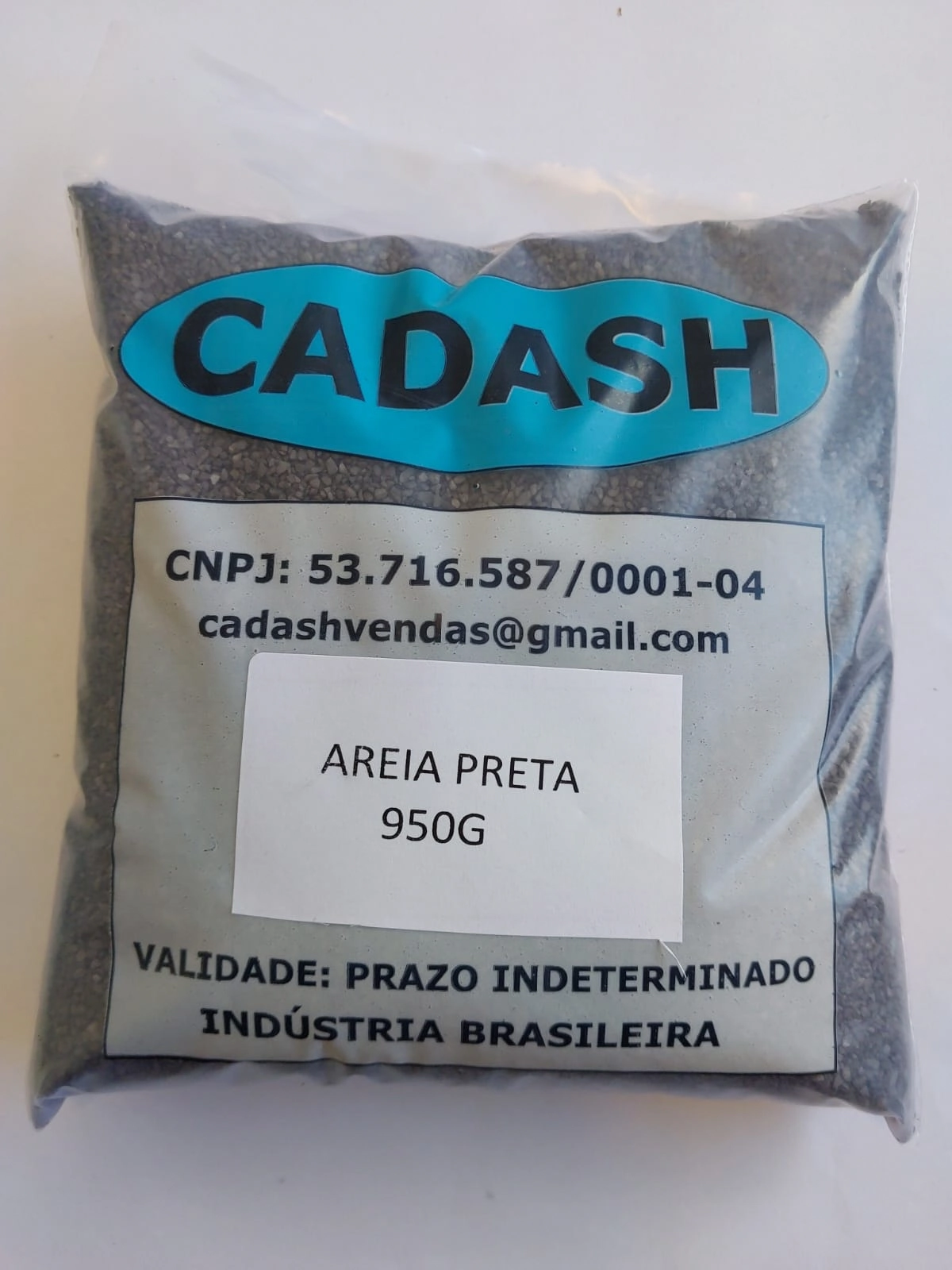Areia Decorativa Preta 950g 07.0009 Cadash