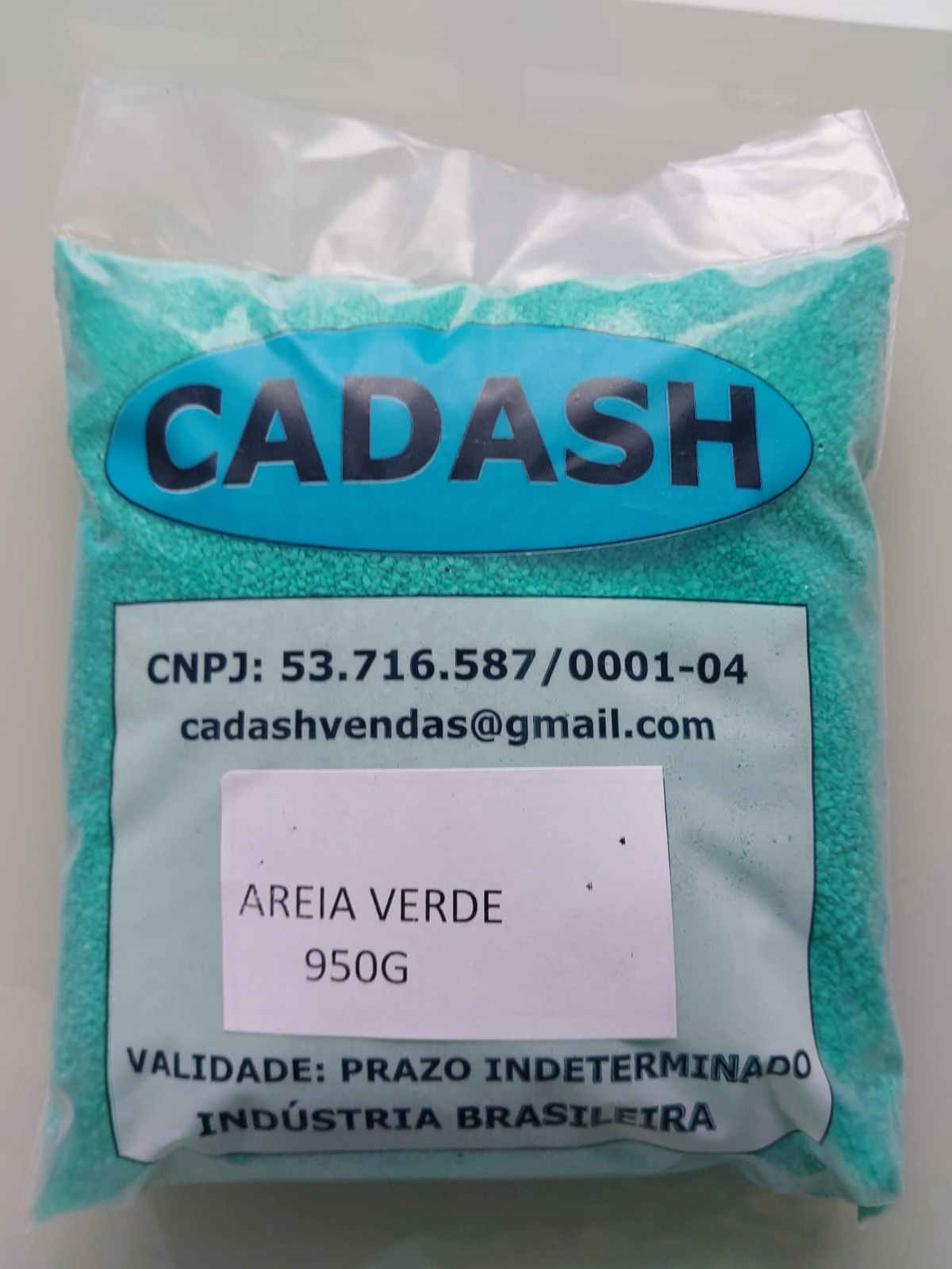 Areia Decorativa Verde 950g 07.0010 Cadash