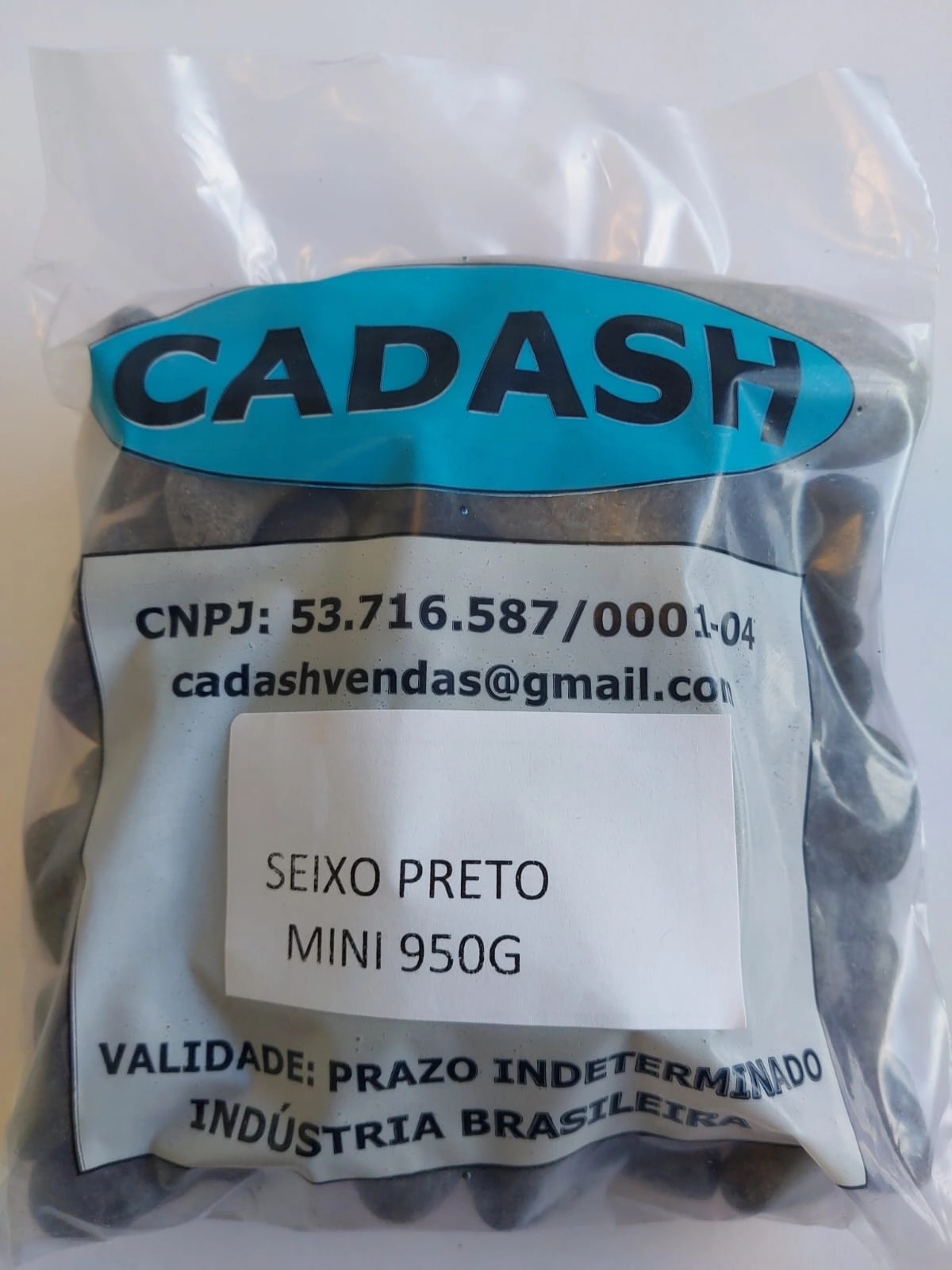 Seixo Mini Preto 950g 07.0017 Cadash