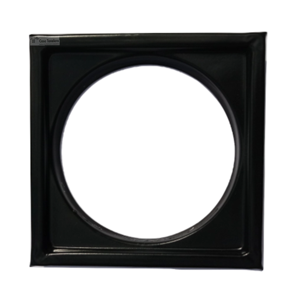 Porta Grelha De Aço Inox Preto 10x10 Caixilho