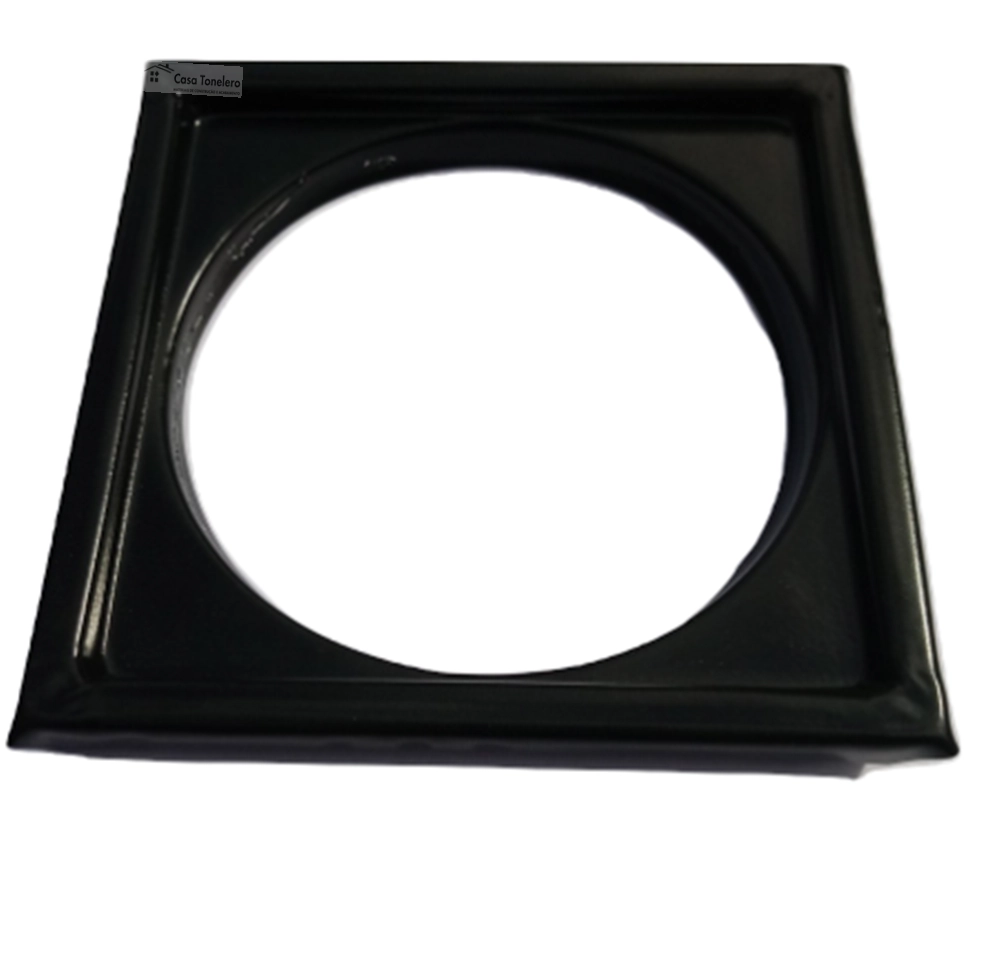 Porta Grelha De Aço Inox Preto 15x15 Caixilho