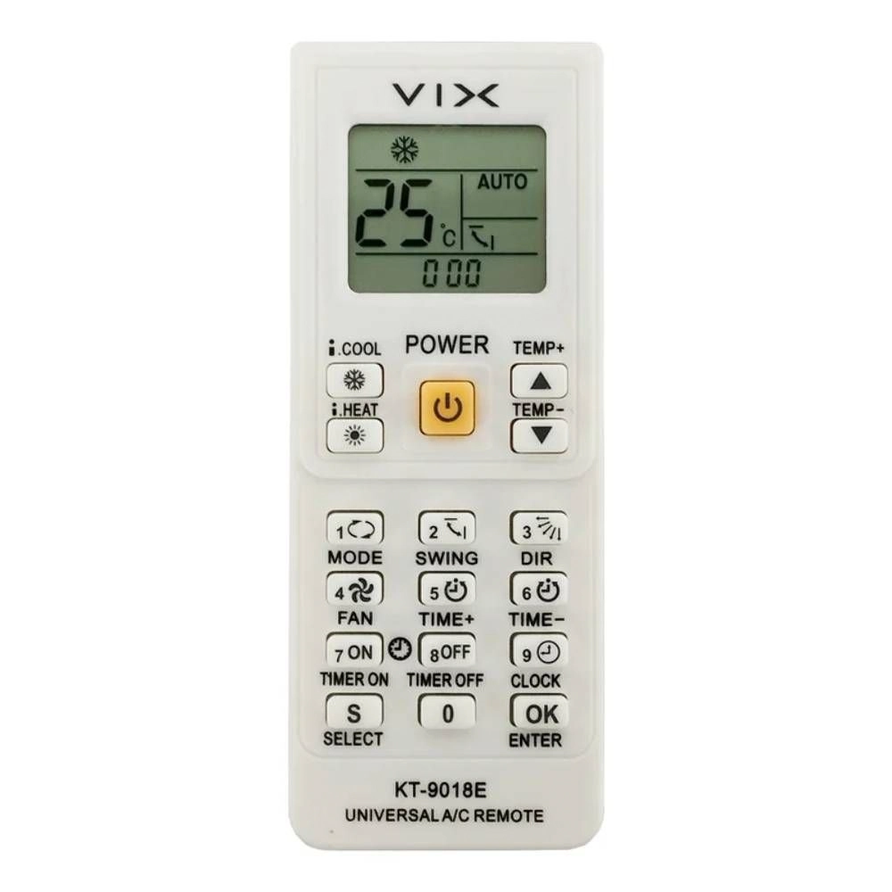 Controle Remoto Universal Vix Kt-9018e Para Ar-condicionado