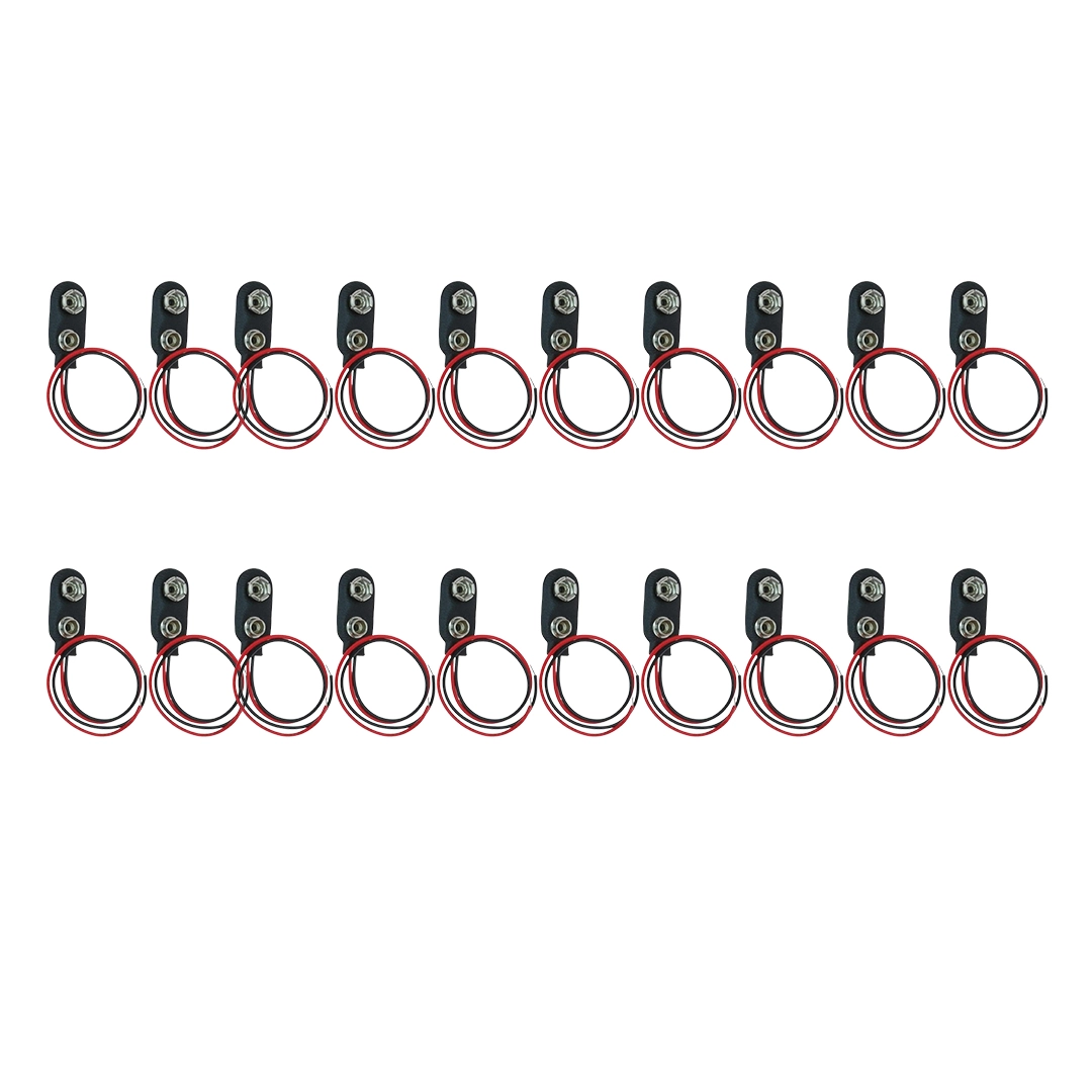Kit 20 Clip Bateria 9v Horizontal