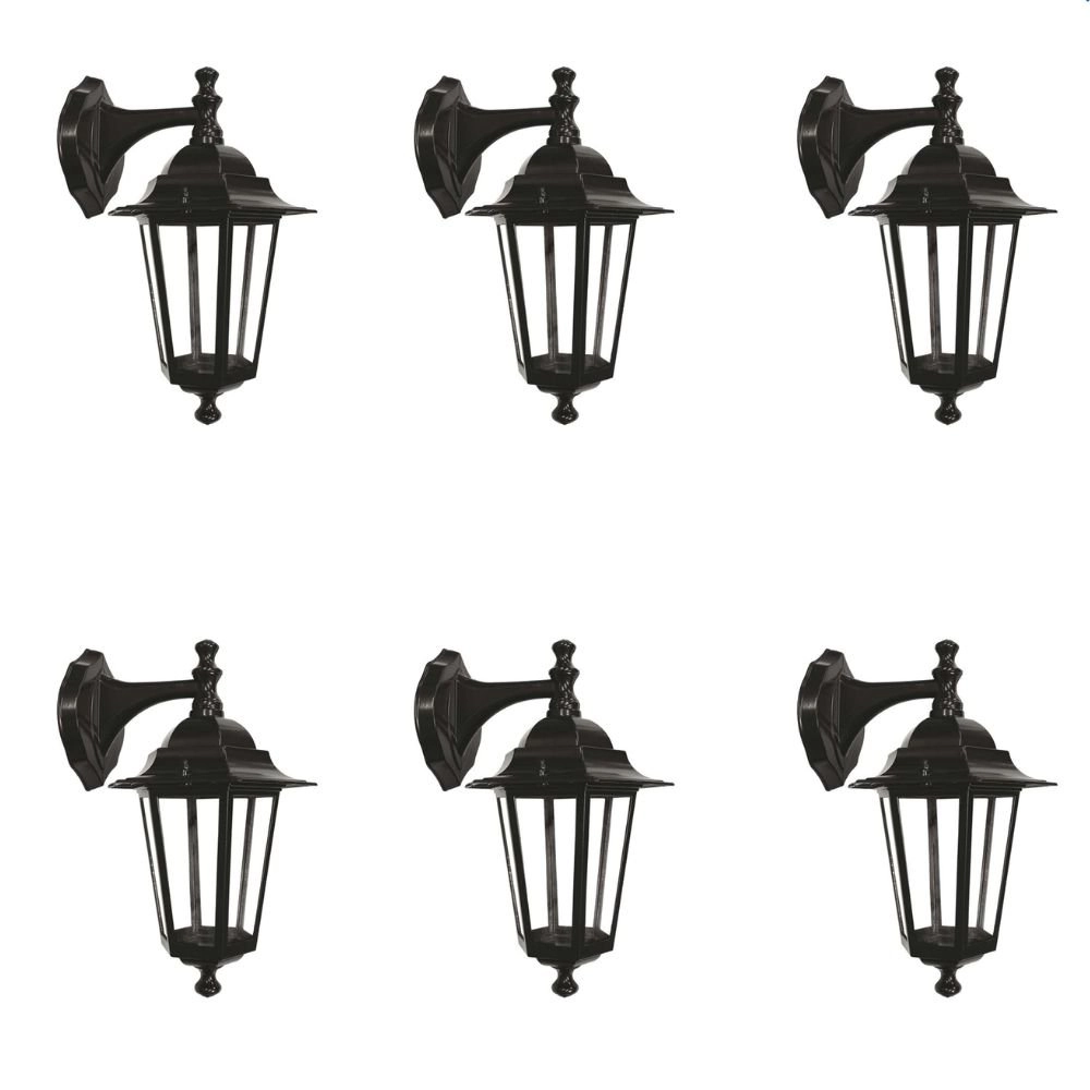 6 Arandela Taschibra Tlf 27 E27 Bivolt Preto