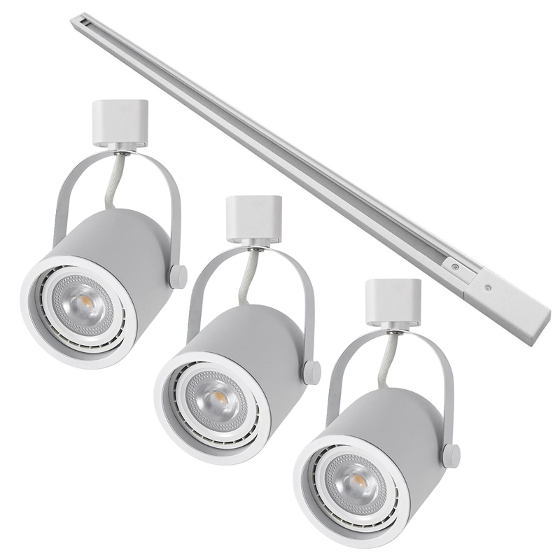 Kit Trilho 1 Metro Com 3 Spots Nordecor Bell Ar70 Gu10 Bivolt Branco