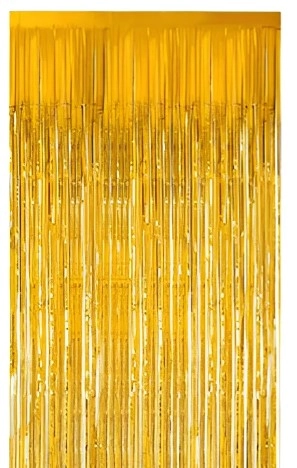 Fita Franja Metalizada Dourado 10cmx100cm Xjs