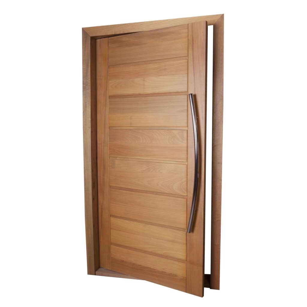 Porta Em Madeira Maciã§a Tauari Mapaf 90cm X 210cm