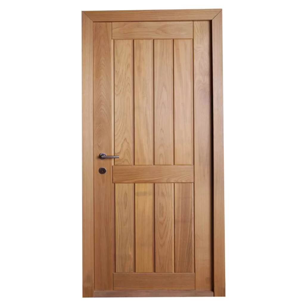 Porta Ad02 Montada Em Madeira Maciça Tauari Mapaf 82cm X 210cm