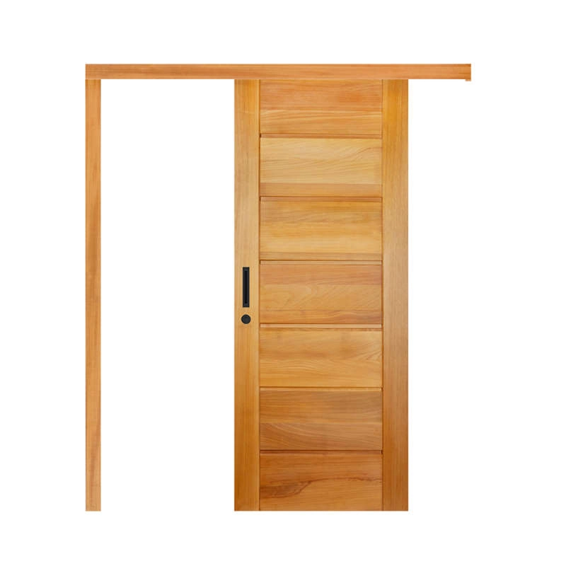 Porta De Correr Bbb Em Madeira Maciça Tauari Com Moldura Mapaf 92cm X 210cm