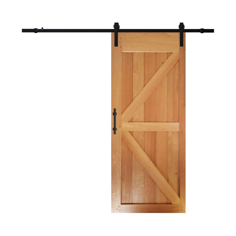 Porta De Correr Celeiro Em Madeira Maciça Tauari Com Trilho De Alumínio Mapaf 60cm X 210cm