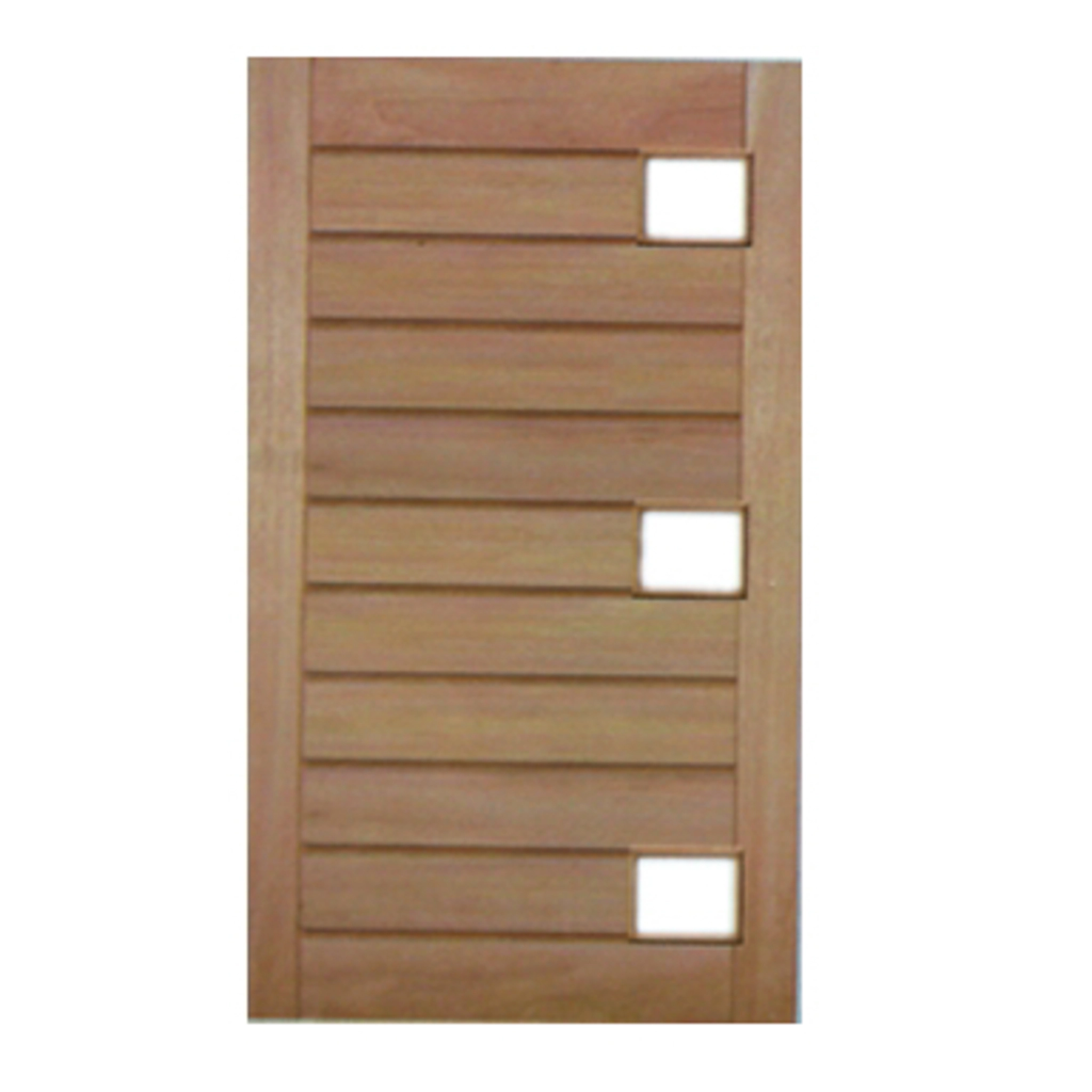 Porta De Madeira Mexicana Horizontal 03 Vidros Maciça Cedro Arana Casmavi 102cm X 210cm